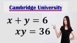 A very tricky Cambridge University Admission Algebra Exam | Entrance Aptitude Test | Find x & y!!