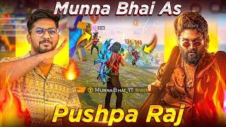 Munna Bhai x Pushpa Raj  WildFireeuuuuuu Gameplay..!!  - Free Fire Telugu - MBG ARMY