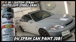 NEW RUSTOLEUM 5 IN 1 SPRAY PAINT TEST + $41 PAINT JOB THEN CAR SHOW!