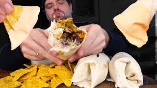 STEAK AND BEAN BURRITO ASMR MUKBANG | DAVE KAY ASMR