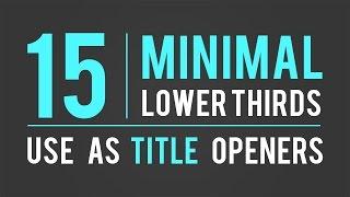 15  Lower Thirds Template | After Effects |  Free Download |