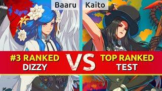 GGST ▰ Baaru (#3 Ranked Dizzy) vs Kaito (TOP Ranked Testament). High Level Gameplay