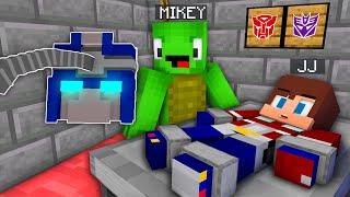 Mikey Unmasked the Optimus Prime - it Turned Out to be JJ - Maizen Minecraft Animation Transformers