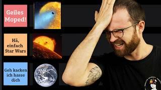 Die BESTEN und SCHLECHTESTEN Exoplaneten im Ranking | Weltraum TIER LISTE