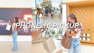 buying my iphone 16 at the apple store!! *driving 4 HOURS, pink + desert titanium, apple store vlog*