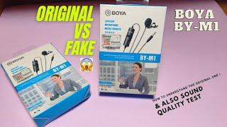 BOYA BY-M1 Original vs Fake | How to check BOYA M1 Original | Boya by-m1 | Sound Test BOYA BY-M1 |