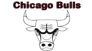 Chicago Bulls Logo Drawing Easy | How to Draw Bulls Logo | Chicago Logo Outline