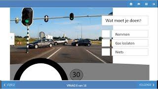 Compleet auto theorie examen 2023 - gevaarherkenning - kennis - inzicht - voorrang