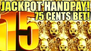 JACKPOT HANDPAY! 75 CENTS BET!  BUFFALO GOLD REVOLUTION Slot Machine (Aristocrat)