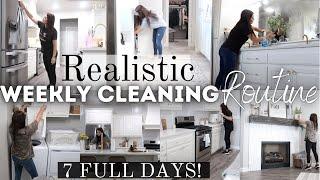 7 DAYS OF HOUSE CLEANING  | 2021 REALISTIC WEEKLY CLEANING ROUTINE | EXTREME CLEANING MOTIVATION