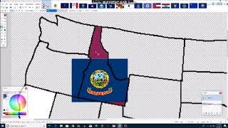 United States - Flag Map Speed Art (States edition)