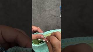 How to sew the lining #easiest way #crochet #yarn #yarnlove #crochetpattern #crochettutorial