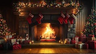  Christmas Fireplace Ambience - Gentle Fire Sounds and Holiday Deep Sleep (NO MUSIC)