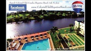 Colonial Club Direct Water Views Condo for Sale Susan Horne (Re/Max Services) 561-312-4388