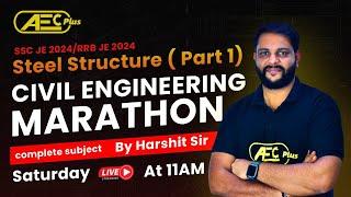 LIVE Session | Steel structure | Civil Engineering | Complete Marathon | One Video-Part 1 | AEC Plus