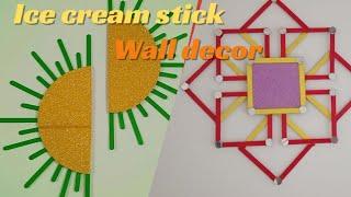 Ice Cream Stick Wall Decor Ideas |Popsicle Sticks Wall Decor | DIY Wall Hangings | DIY Ideas