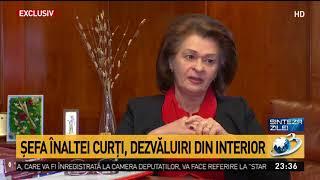 Ce spune șefa Înaltei Curți de Casație și Justiției despre protocoalele secrete