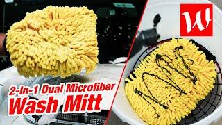 Wavex Microfiber 2-In-1 Car Wash Mitt | Dual-Sided For Car Wash & Car Wax