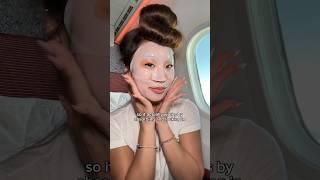 Using the VIRAL OVERNIGHT MASK on my LONGEST flight yet?! #kbeauty #koreanskincare #skincare