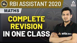 RBI Assistant 2020 | Maths | Complete Revision in One Class