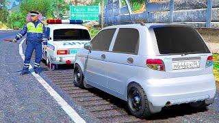 ОТЕЦ И СЫН В GTA 5 - ШКОЛЬНИКА НА МАТИЗЕ ОСТАНОВИЛ ДПС ПАТРУЛЬ  ГАРВИН