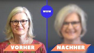  Graue Haare zum Glänzen gebracht: Vorher/Nachher Bob-Haarschnitt & Styling-Tipps! ‍️