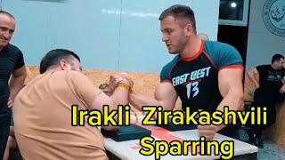 Irakli Zirakashvili armwrestling Sparring