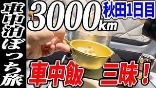 【3000km車中泊ぼっち旅】道の駅で買った食材で車中飯三昧！北東北3県（岩手・秋田・青森）道の駅全部巡る旅！5日目（5日目岩手と同日）