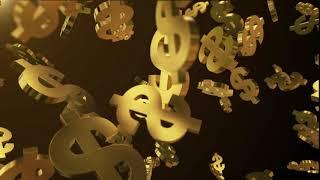 Dollar Symbols Falling Down Free video Background Loop - VJ Loops for Background