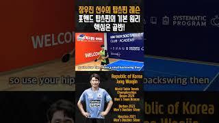 탁구 포핸드 탑스핀의 기본 원리 - 장우진 선수의 탑스핀 레슨 Basic principles of forehand topspin-Jang Woojin's Topspin Lesson