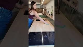 Just a regular cleaning reset in our cozy little van  #vanlife #weeklyreset #ditl