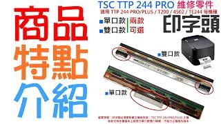 【創達科技】TSC TTP 244 PRO/PLUS 維修零件：印字頭（單口版/雙口版 兩款可選）＃B05 適用 244