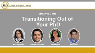 SMS PhD Chat: Transitioning Out of Your PhD