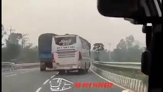 Just a normal day in Bangladesh sir...|bus race