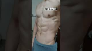 스포츠모델 길정민 선수 눈바디 (인바디) 체지방률 3% 몸매 #shorts #헬스 #다이어트 #workout #gym #diet