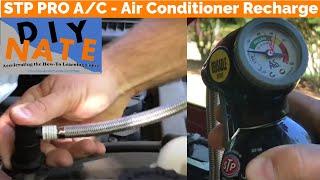 Vehicle Air Conditioning Recharge Using STP’s Pro A/C Can - DIYNate Repairs Jeep Compass A/C