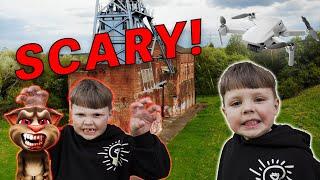 DRONE CATCHES CREEPY TALKING TOM | HE TURNED HARLEY INTO EVIL HARLEYS WORLD!! IF YOU SEE ME... RUN!!