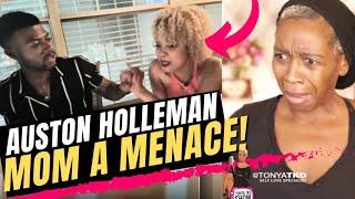 Auston Holleman Mom is a MENACE! Curses Him Out Live & Looking for a Man