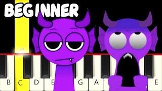 Sprunki RETAKE All Normal and Horror Tunes - Easy Piano Tutorial Beginner