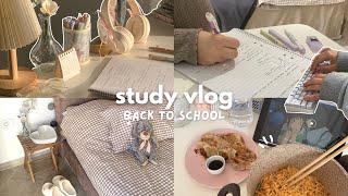 Study vlog  back to school, note taking, opening packages, makings dumplings, routines, ft. Notion