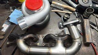 diy n54 single turbo manifold pt1