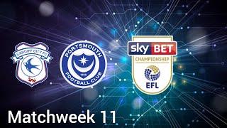 Sky Bet Championship, 24/25, Matchweek 11, Cardiff vs Portsmouth