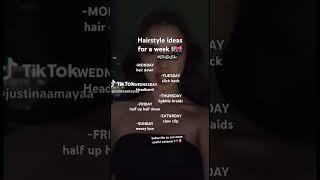 Hairstyles for a week !! #hairstyle #ideas #subscribe #glowup #tips #advice #blowup #school #fyp