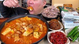 삼겹살김치찌개+고기땡초장+가리비젓+맛김 밥도둑 총출동 MUKBANG