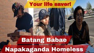 Batang Babae Napakaganda Homeless|your life Saver| Feeding Homeless Neighbours On the streets Pulubi