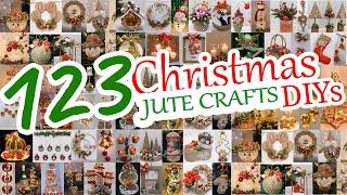 123 DIY Jute Christmas Decorations Ideas at Home 2024 (COMPILATION)