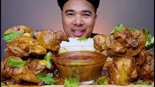 SPICY CHICKEN GARAM | INDIAN FOOD | MUKBANG ASMR | ALFIE EATS