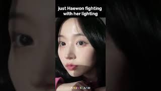 just Haewon fighting with her lighting for 1 minute straight