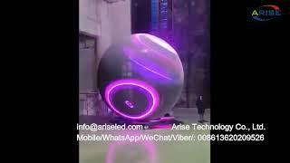 Creative led spherical 360 degree display, transparent led spherical display, led special shape wate