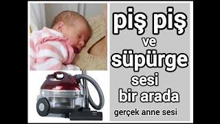 Piş Piş Sesi ve Elektrikli Süpürge Sesi birlikte || REKLAMSIZ siyah ekran